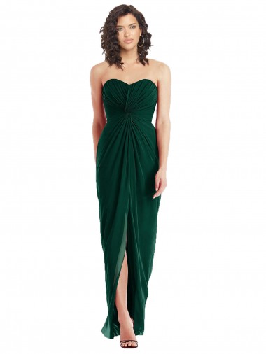 Sempre Verde Linha A Amor Chiffon Longo Vestidos de Madrinha