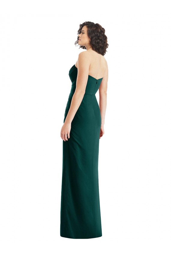 Sempre Verde Linha A Amor Chiffon Longo Vestidos de Madrinha Acessíveis