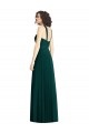 Sempre Verde Linha A Cabeçada Chiffon Longo Vestidos de Madrinha Acessíveis