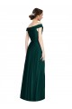 Sempre Verde Linha A Fora do Ombro Chiffon Longo Vestidos de Madrinha
