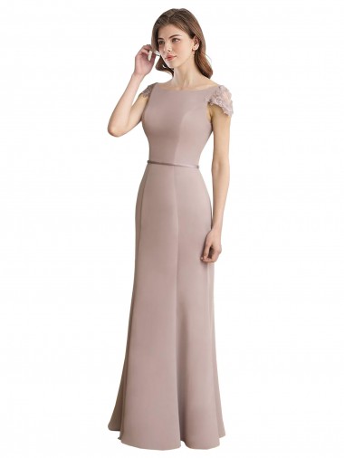Sereia Colher Chiffon & Renda Longo Vestidos de Madrinha