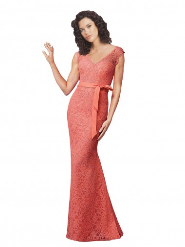 Sereia Decote V Renda Longo Vestidos de Madrinha