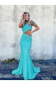 Sereia Um Ombro Comboio Varredela Lantejoulas Veludo Longo Lantejoulas Veludo Vestidos de Festa Acessíveis