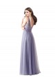 Tule & Renda Linha A Costas em V Amor Longo Vestidos de Madrinha Acessíveis