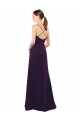 Uva Chiffon Linha A Criss Cruz Amor Longo Vestidos de Madrinha Acessíveis