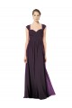 Uva Linha A Amor Chiffon & Renda Longo Vestidos de Madrinha Acessíveis