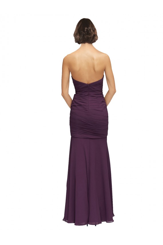 Uva Sereia Amor Chiffon Longo Vestidos de Madrinha Acessíveis