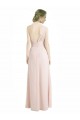 Vermelho 16 Linha A Um Ombro Chiffon Longo Vestidos de Madrinha Acessíveis