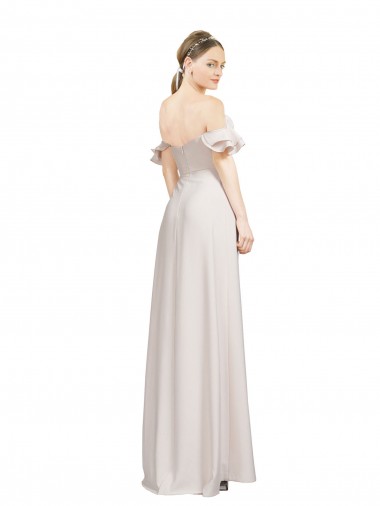 Vermelho Crepe Esticado Linha A Amor Longo Formais Vestidos de Madrinha / Vestidos de Noite / Vestidos de Festa