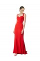 Vermelho Crepe Esticado Sereia Sem Mangas Amor Longo Formais Vestidos de Madrinha / Vestidos de Noite / Vestidos de Festa