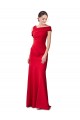 Vermelho Sereia Crepe Esticado Longo Formais Vestidos de Madrinha / Vestidos de Festa Acessíveis